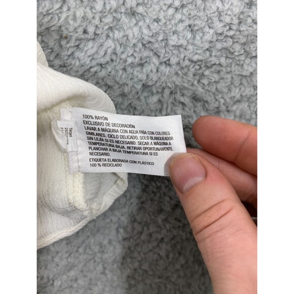 XHILARATION White Flare Sleeve Window Lace Blouse Prairiecore CottageCore Granny - Picture 4 of 13